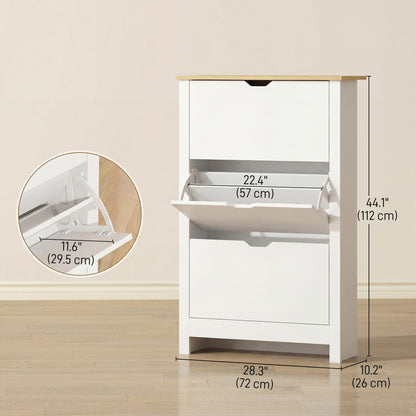 Armoire à chaussures 3 tiroirs abattants 12-18 paires