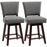 Tabourets de bar pivotants ensemble de 2 pattes bois