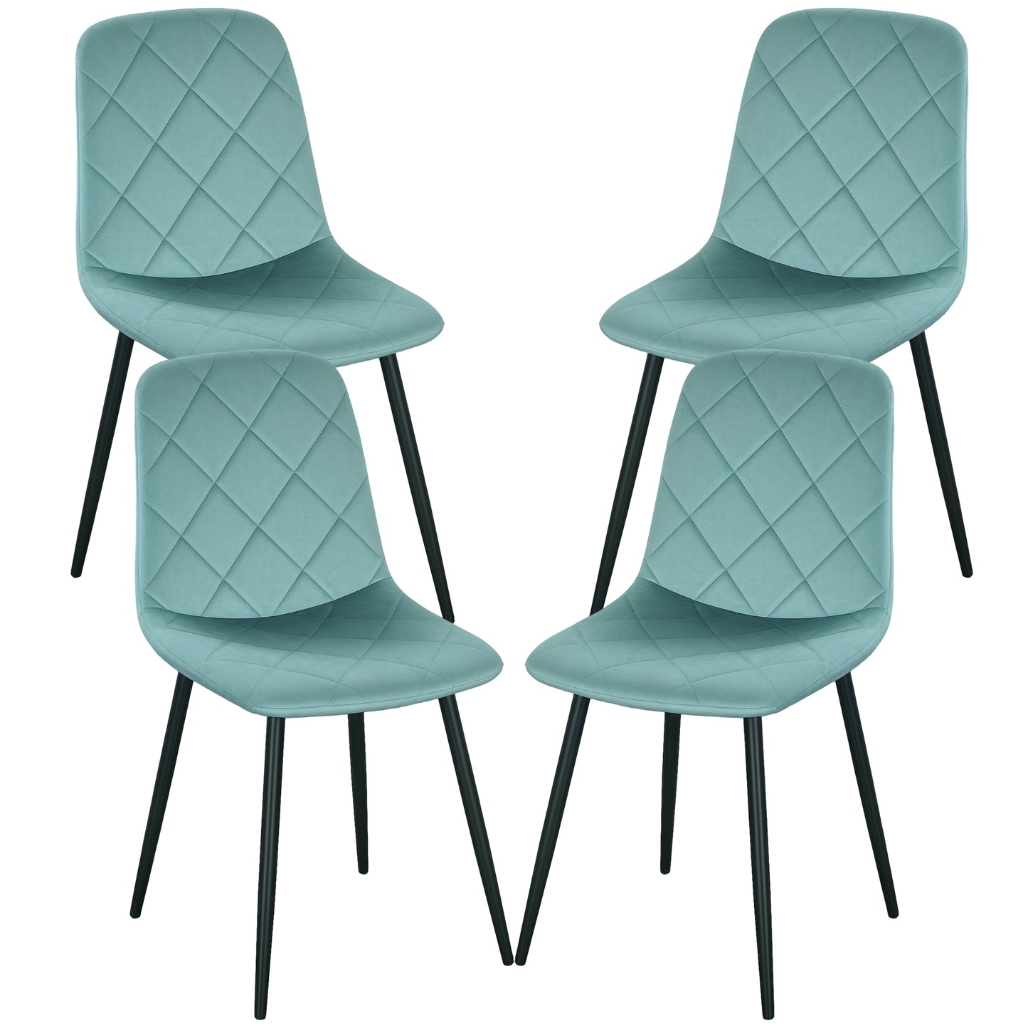 Chaises de salle à manger rembourrées ensemble de 4