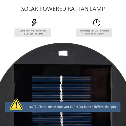 Lampe solaire tressée décorative extérieur LED automatique