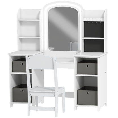 Coiffeuse pour enfants avec miroir lumineux — Lot de 2