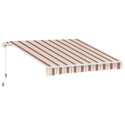 Store rétractable manuelle 305 x 245 cm — rayures rouges