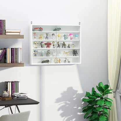 Vitrine murale 5 tablettes avec 2 portes en verre