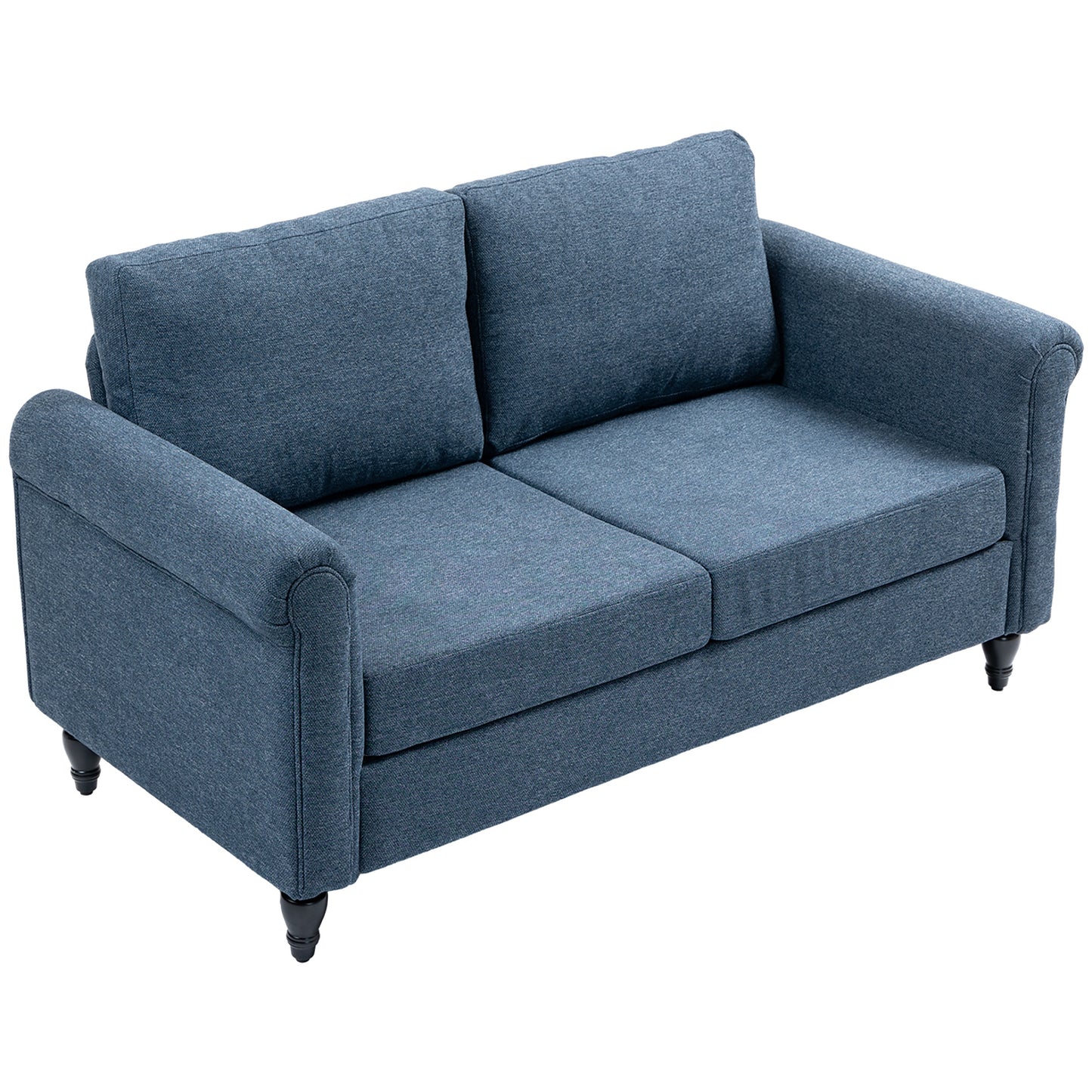 Causeuse vintage rembourée tissu chenille 2 places