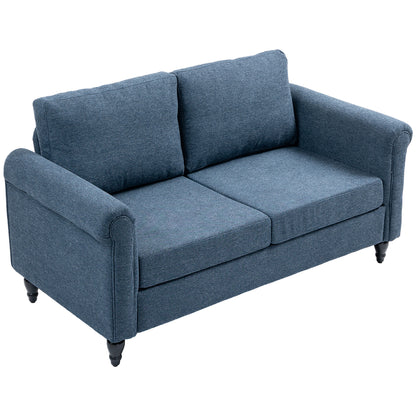 Causeuse vintage rembourée tissu chenille 2 places
