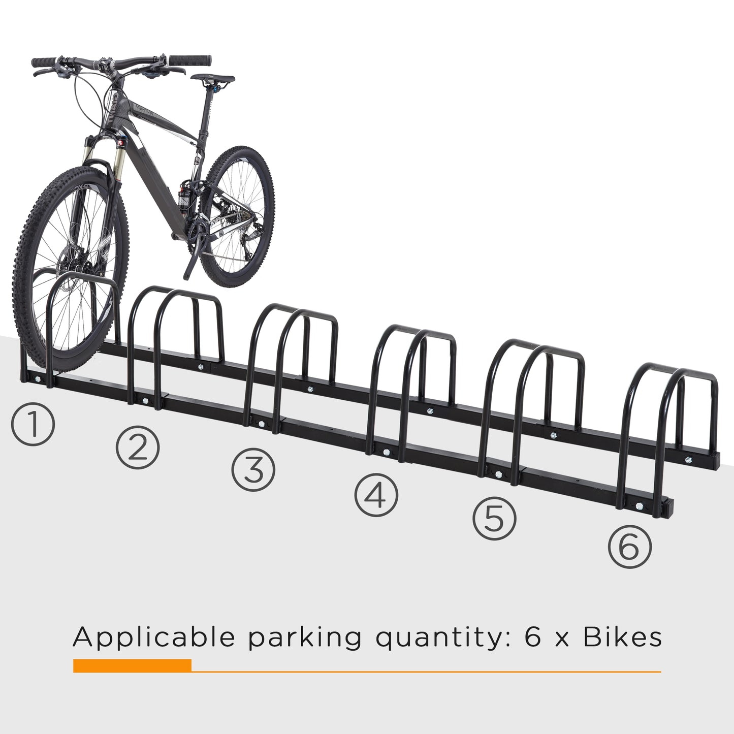 Râtelier à vélos au sol pour 6 vélos