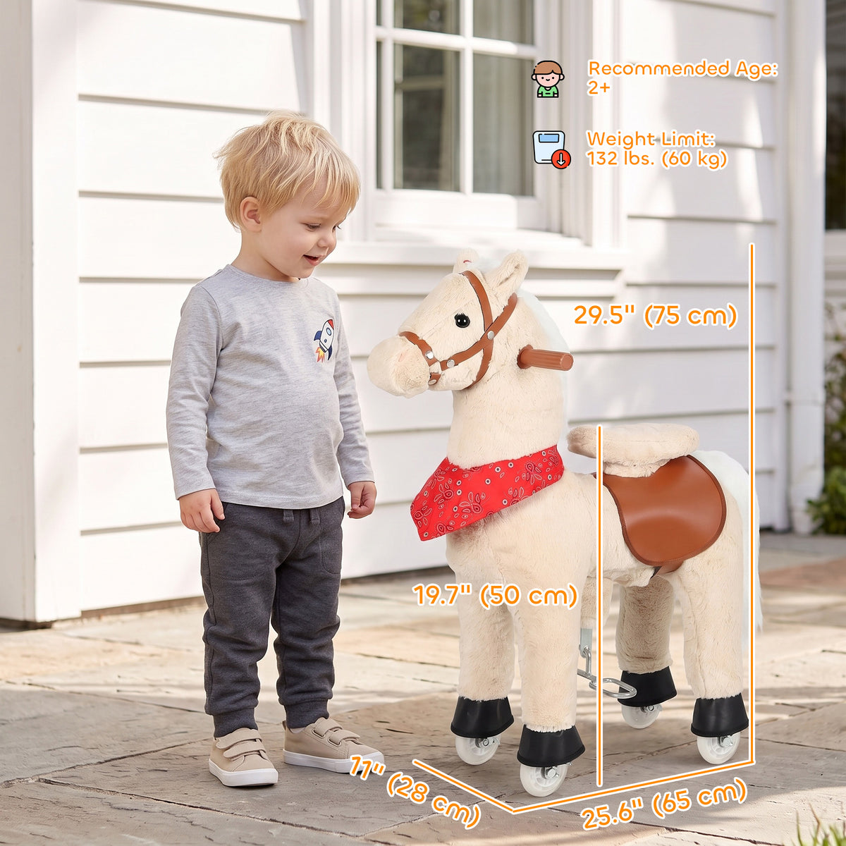 Cheval à bascule interactif pour enfants avec sons