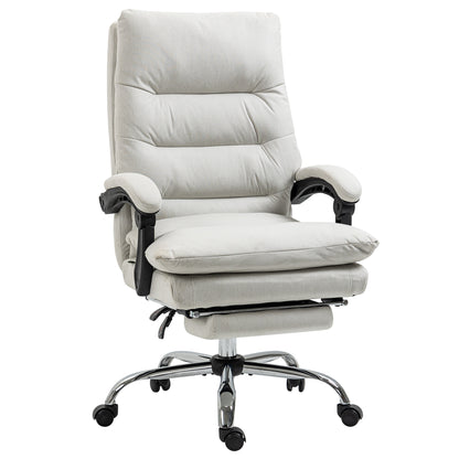 Chaise de bureau massante 6 points avec repose-pieds