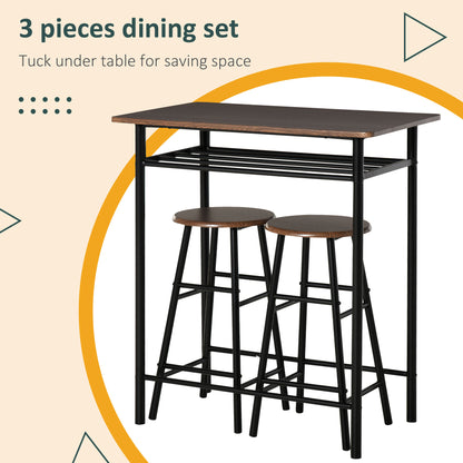 Ensemble comptoir 3 pièces avec table et tabourets
