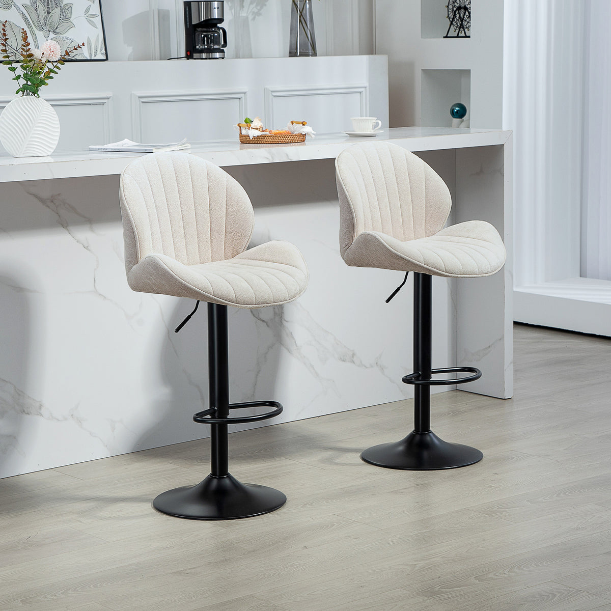 Tabourets de bar pivotants ajustables lot de 2