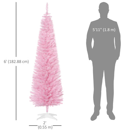 Sapin de Noël artificiel mince style crayon 6 pi