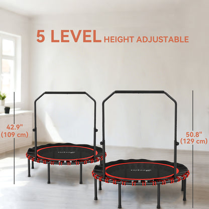 Mini trampoline pliable d'intérieur avec poignée réglable