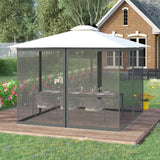 Moustiquaire de remplacement pour gazebo 10' x 13'