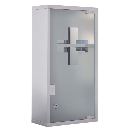 Armoire à pharmacie murale verrouillable en acier inoxydable