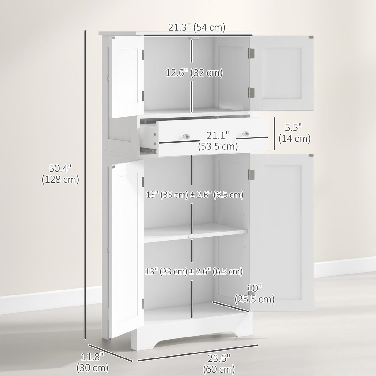 Armoire de cuisine moderne avec portes et tiroir