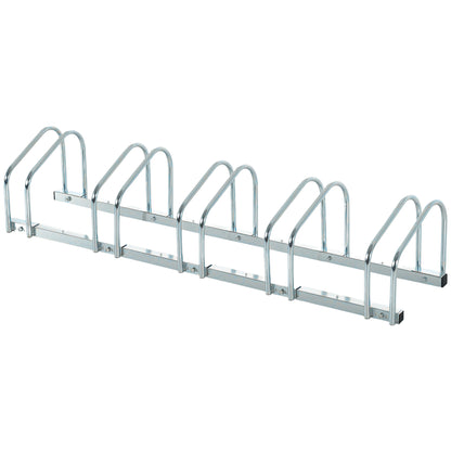 Rangement vélos au sol pour 5 bicyclettes