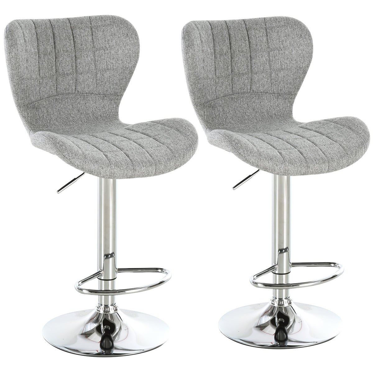 Ensemble 2 tabourets comptoir pivotants réglables