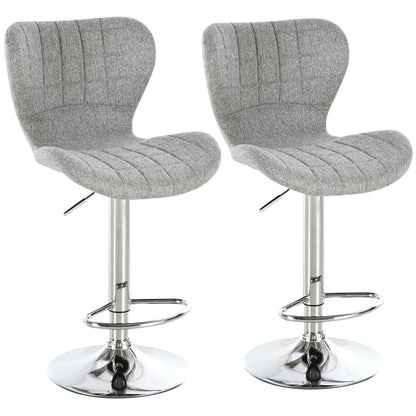 Ensemble 2 tabourets comptoir pivotants réglables