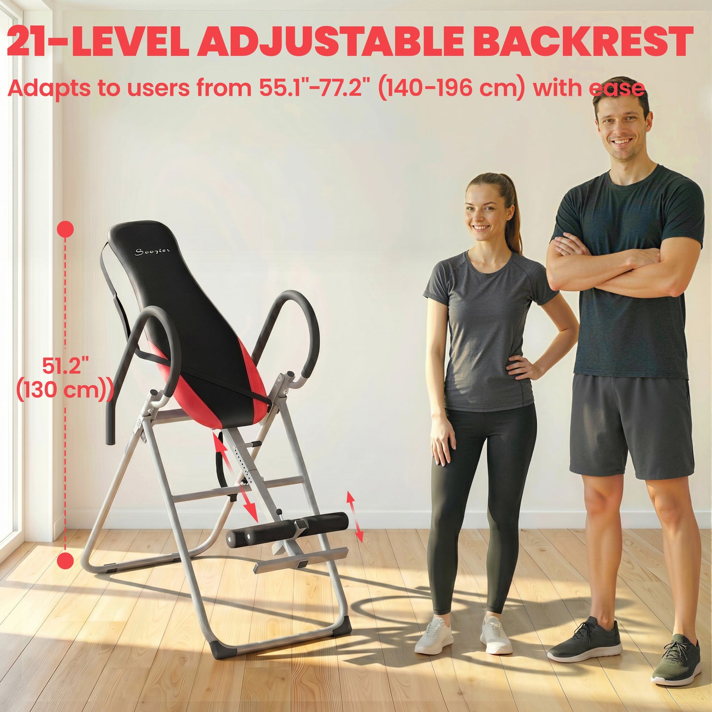 Table d'inversion pliable robuste avec verrou de cheville