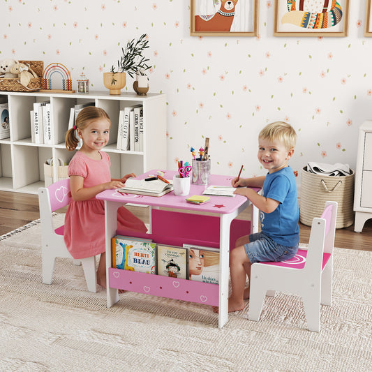 Ensemble table et chaises pour enfants — Lot de 3