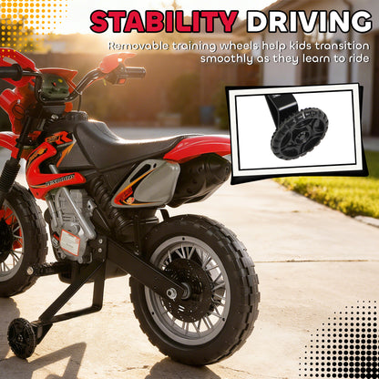 Moto électrique enfant 6V avec roues stabilisatrices