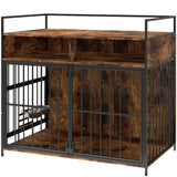 Cage pour chien meuble table d'appoint bols pivotants