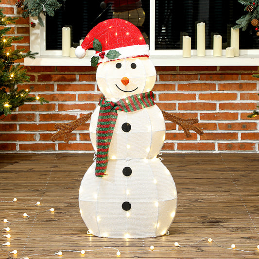 Bonhomme de neige lumineux de Noël 93 cm à DEL