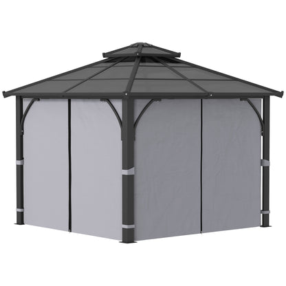 Gazebo toit rigide 10' x 10' polycarbonate double niveau