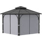 Gazebo toit rigide 10' x 10' polycarbonate double niveau