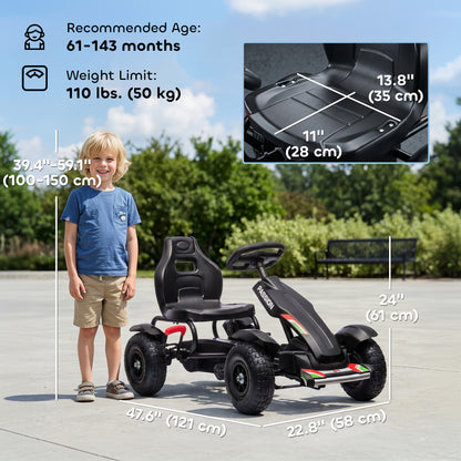Kart à pédales pour enfants avec freins