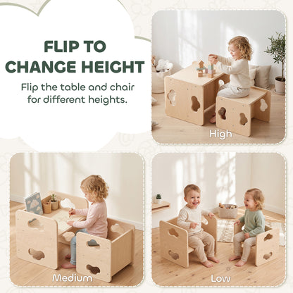 Ensemble table et chaise Montessori pour tout-petit