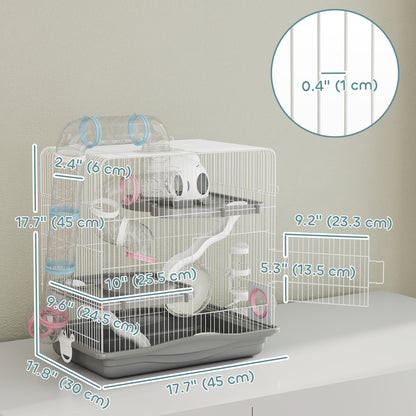 Cage à hamster sur plusieurs niveaux