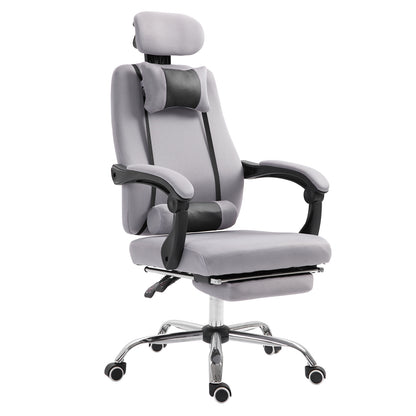 Chaise de bureau ergonomique dossier haut avec repose-pieds