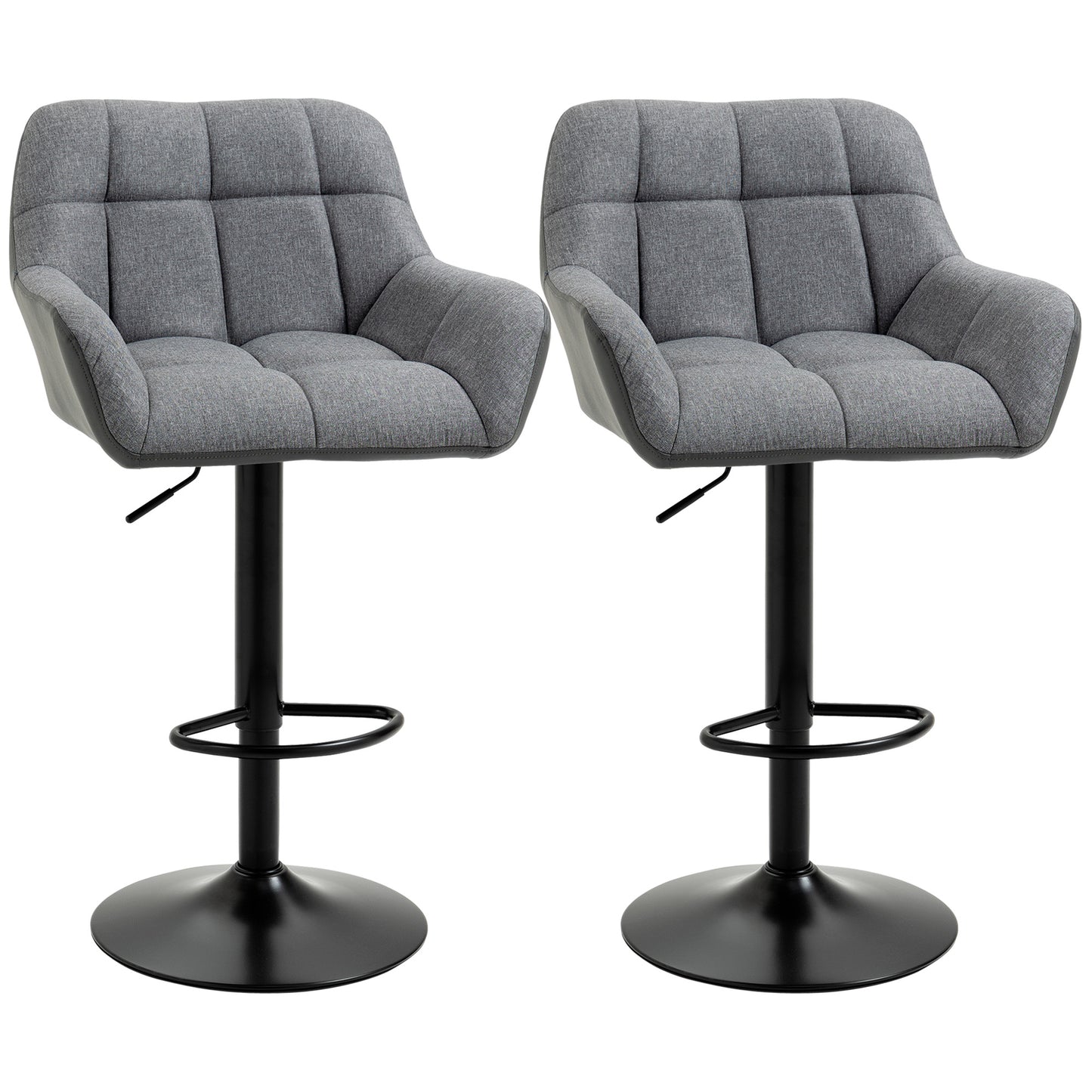 Tabourets de bar pivotants réglables avec appuie-bras et repose-pieds