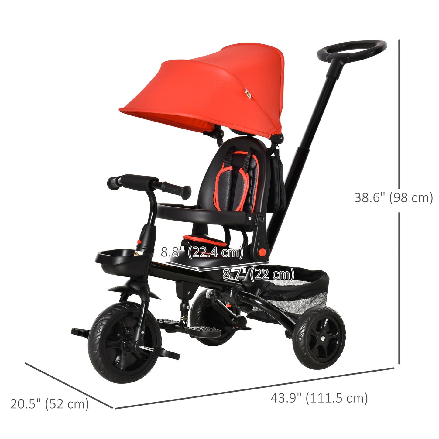 Tricycle évolutif 5-en-1 pour tout-petits