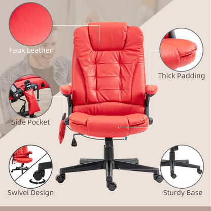 Chaise de bureau massante chauffante inclinable haute