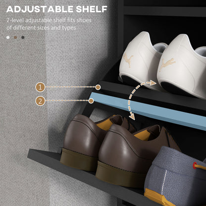 Meuble à chaussures moderne à deux portes abattantes