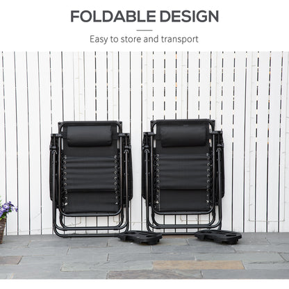 Chaise longue zéro gravité pliable avec auvent
