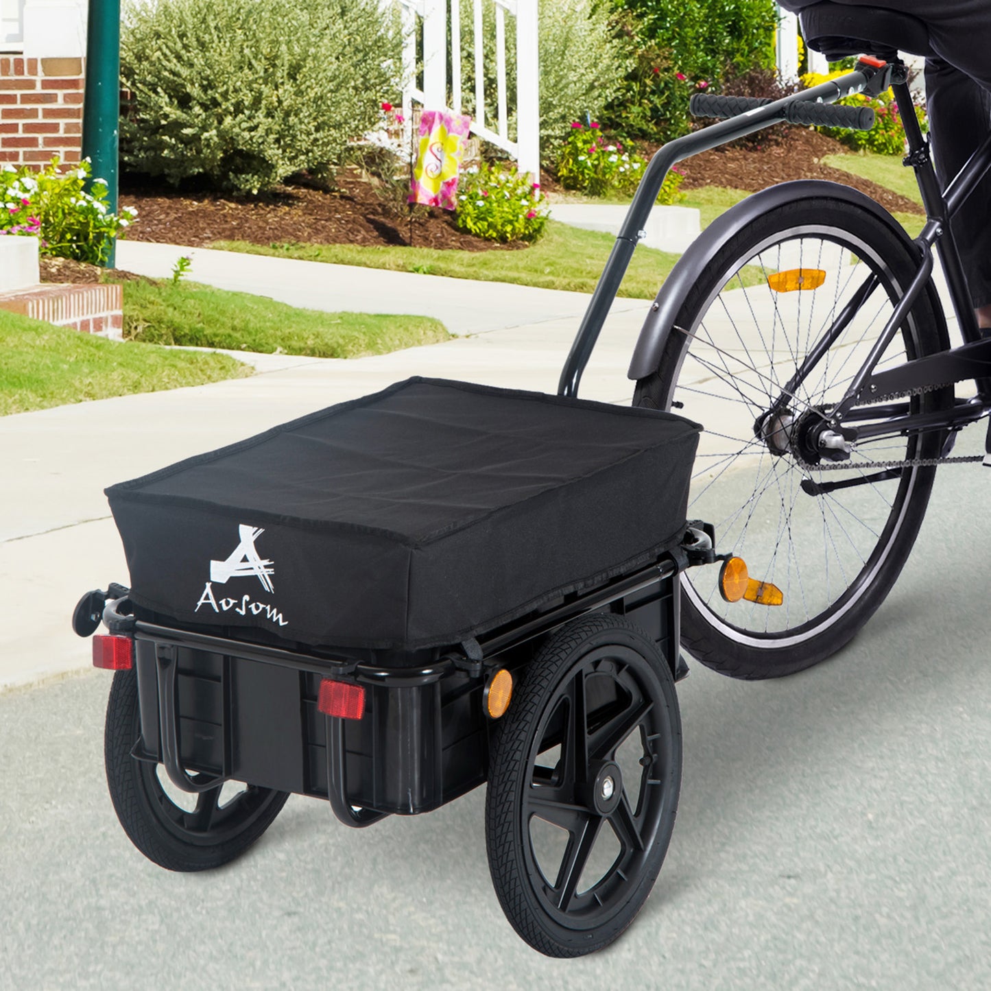 Remorque vélo cargo acier grand format
