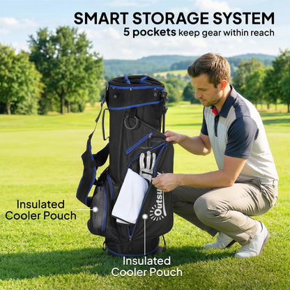Sac de golf ultraléger avec 6 divisions et poche isotherme