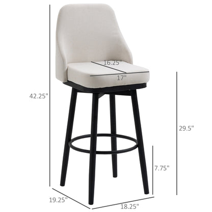 Tabourets de bar pivotants ensemble de 2 extra hauts