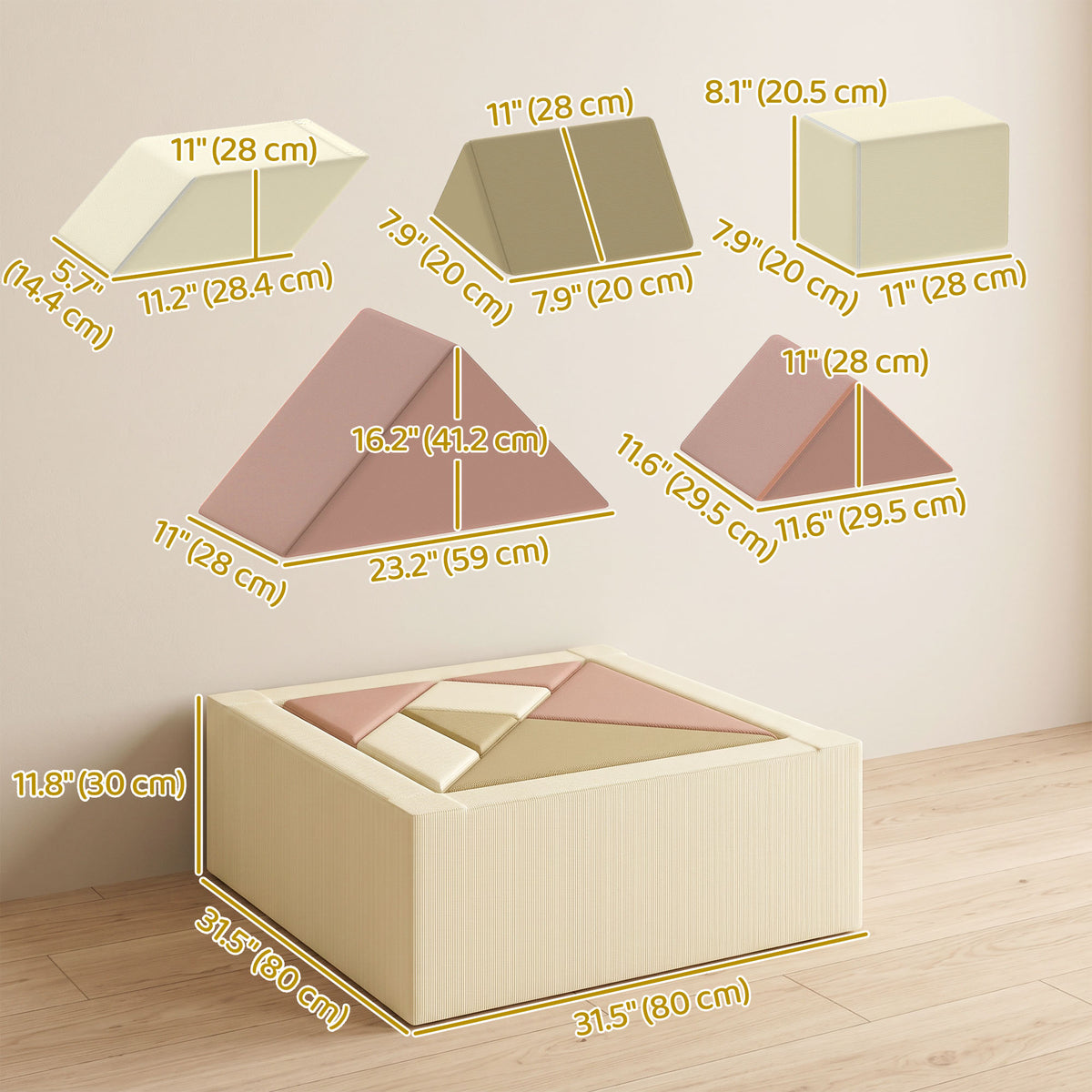 Blocs d'escalade en mousse — Lot de 9
