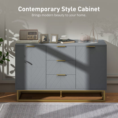 Meuble de rangement 120 cm avec portes et tiroirs