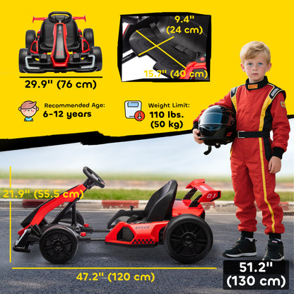 Kart électrique enfant 24V avec siège ajustable