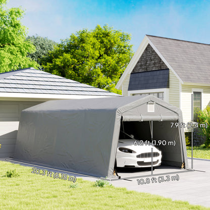 Abri automobile 11' x 20' cadre acier galvanisé