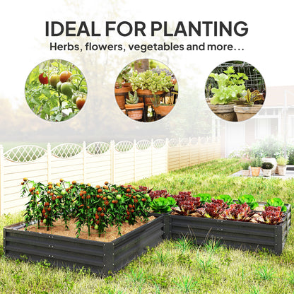 Jardinières surélevées en acier ensemble de 5
