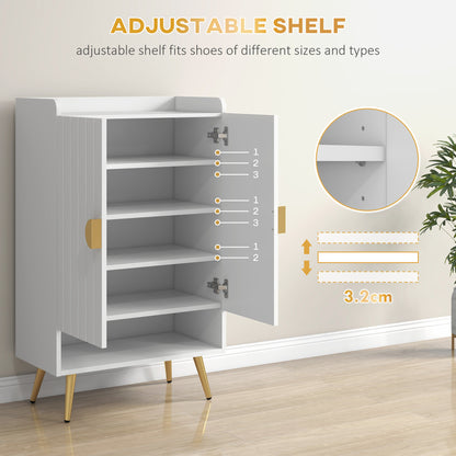 Armoire à chaussures étroite 4 niveaux, 15 paires