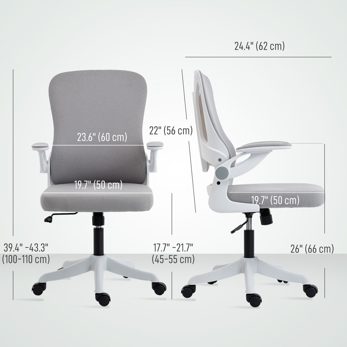 Chaise de bureau ergonomique pivotante avec soutien lombaire