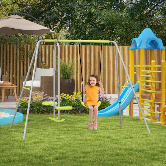 Ensemble balançoire extérieure en métal pour enfants
