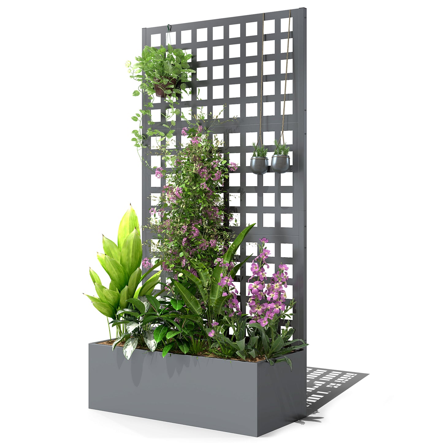 Bac de jardinage surélevé avec treillis 109 x 41 x 178 cm